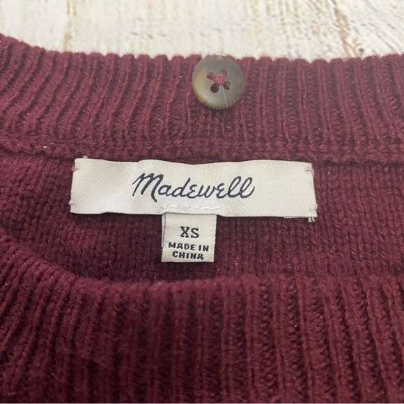 Madewell Burgundy Turtleneck Knit Sweater xsmall - Picture 5 of 12
